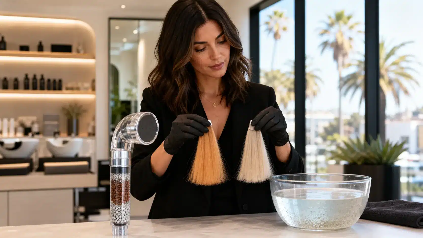 how-las-hard-water-skews-hair-color-featured How LA’s Hard Water Skews Hair Color (and How to Fix It)